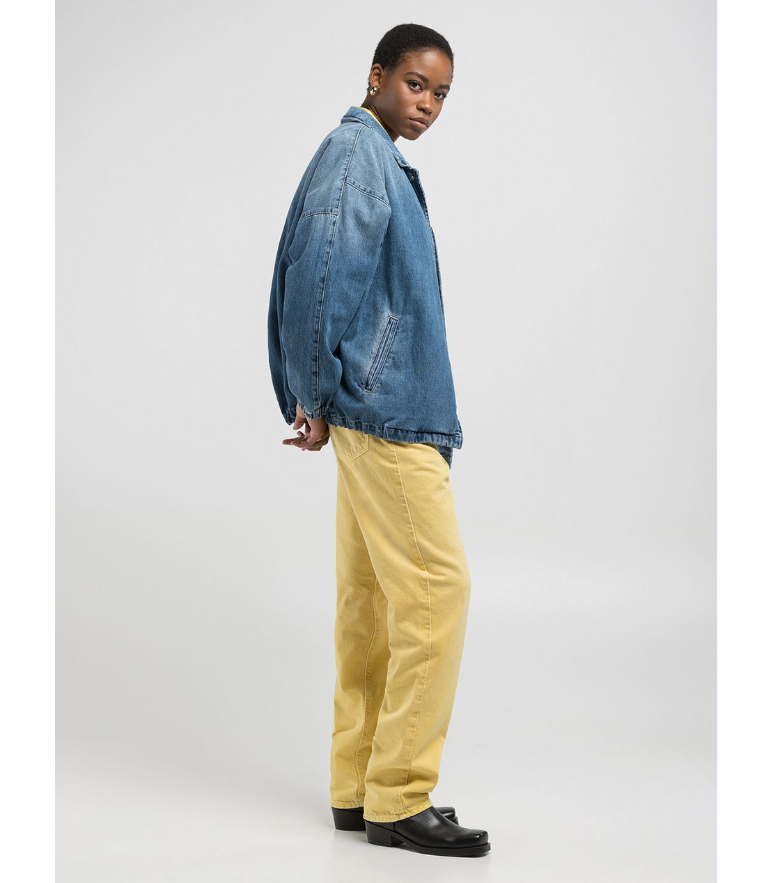 リサイクルインディゴデニムコーチジャケット 詳細画像 ブルー 7